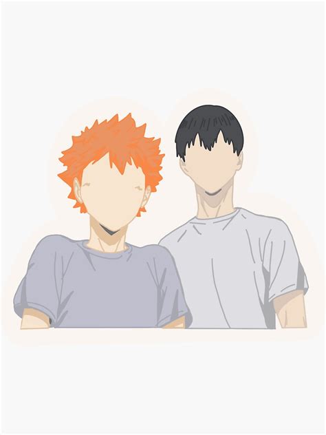 Haikyuu Hinata And Kageyama Sticker For Sale By Alexluther Redbubble