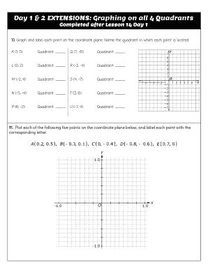 Fillable Online Day Extensions Graphing On All Quadrants Fax