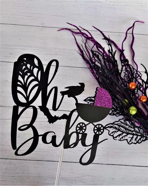 Oh Baby A Baby Is Brewing Halloween Baby Shower Cake Topper Halloween