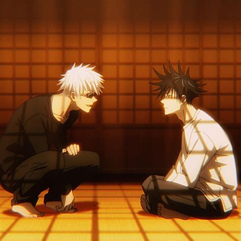 Two Anime Characters Sitting On The Ground