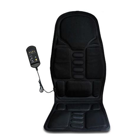 12v Car Household Heated Full Body Massage Seat Cushion Back Lumbar Pain Relief Vibration