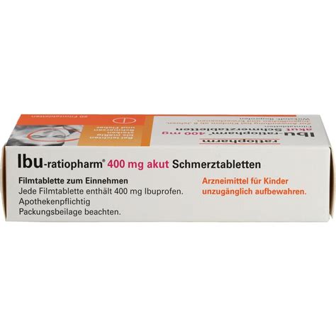 Ibu Ratiopharm Mg Akut Schmerztabletten St Ck Pzn