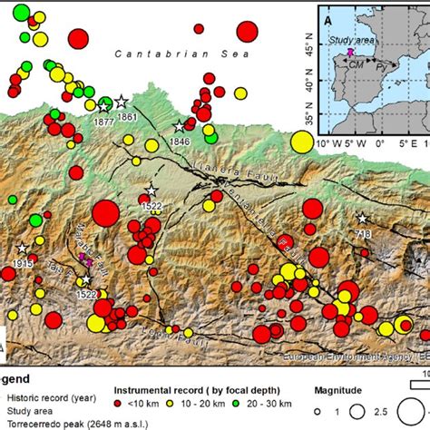 A Geographic Location Of The Cantabrian Mountains CM And The