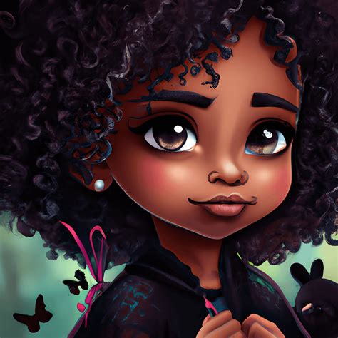 Cute And Adorable Cartoon Black Girl Creative Fabrica