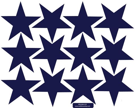 12 Large Navy Stars Wall Decals 9 Removable Reusable Etsy De