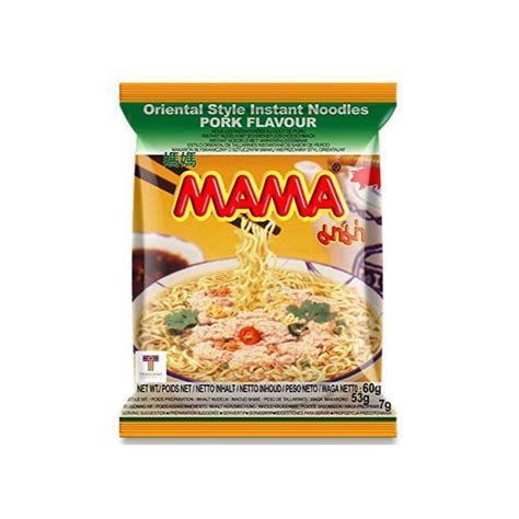 Mama Pork Flavour Instant Noodle 60g Wow Oriental