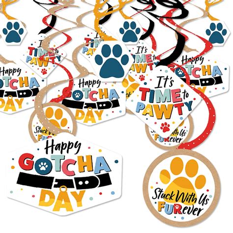 Happy Gotcha Day Dog And Cat Pet Adoption Party Hanging Etsy