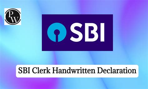 SBI Clerk Handwritten Declaration 2024 SBI Declaration Format