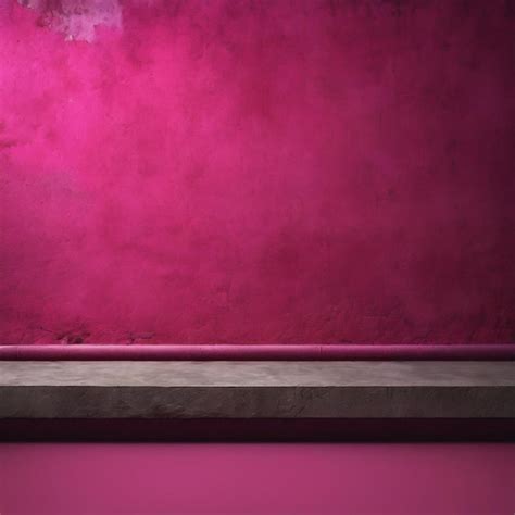 Premium Photo Dark Pink Color With An Old Grunge Wall Concrete