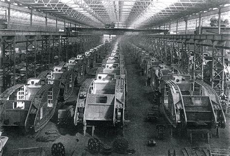 Wwi Tank Factory World War One Ww Tanks War Tank