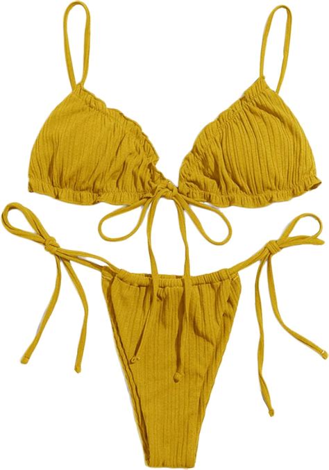 I CKIZCE Conjunto Bikini Para Mujer Push Up Con Relleno Bikini Acolchado Multicolores Con