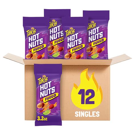 Takis Fuego Hot Nuts Sbf Pc Oz Snack Size Box Hot Chili