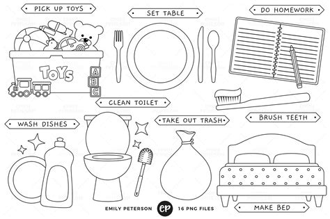Bed Clipart Black And White