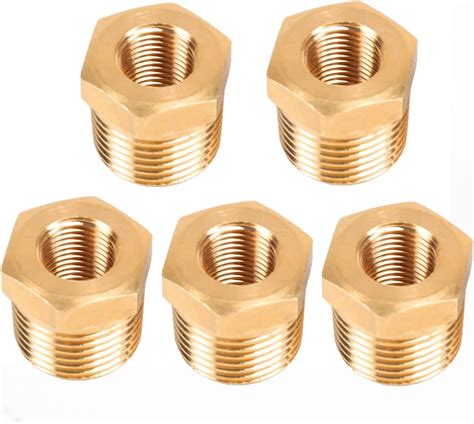 Winmien Brass Reducer Hex Bushing Npt Male To Npt Female Threaded Pipe Fitting Tube