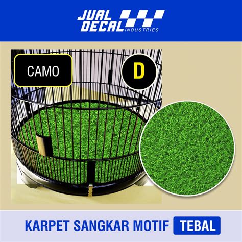 Jual Karpet Alas Sangkar Murai Motif Camo Rumput Lantai Dasar Perlak