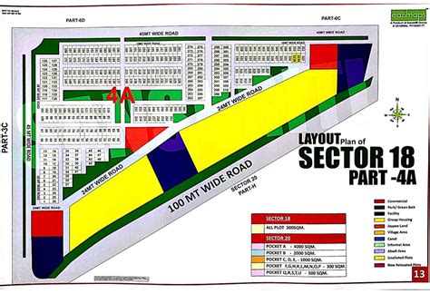 Layout Plan Of Sector 18 4A Yamuna Expressway Authority