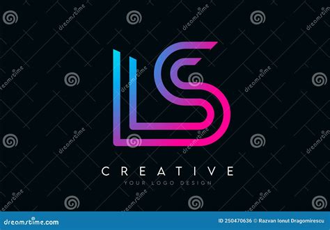 Monogram Lines LS L S Letter Logo Design Creative Icon Modern Letters