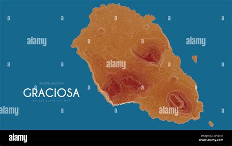 Mappa Topografica Di Graciosa Isole Azzorre Portogallo Mappa