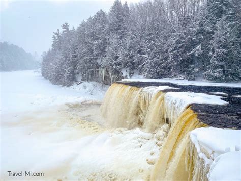 Incredible Tahquamenon Falls Winter Activities Pictures Map Adventure