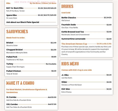 Online Menu Of Mission Bbq Restaurant Hamilton Township New Jersey 08691 Zmenu