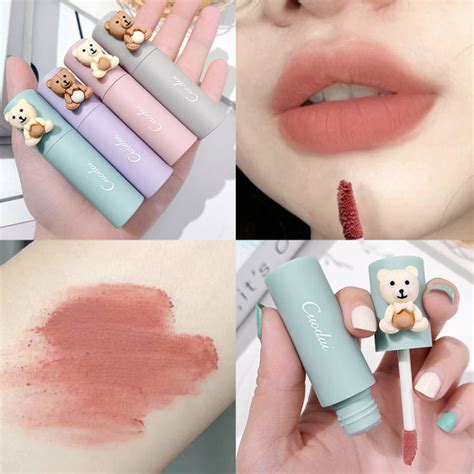 Cod Lipstik Matte Bear Long Lasting Nude Lip Matte Lip Cream Lip Dan Check Mud Catherine