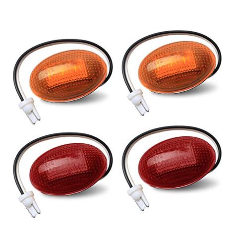 Hercoo Led Dually Bed Fender Side Marker Lights Front Rear Lamps