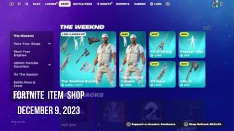 Fortnite Item Shop December New The Weeknd Bundle Youtube