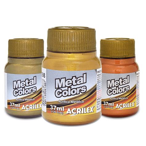 Tinta Metal Colors Acrilex 37ml Shopee Brasil