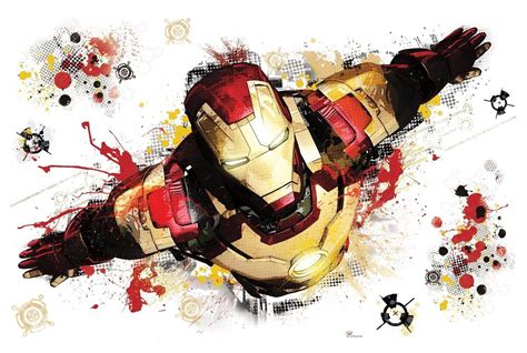 X Resolution Iron Man Illustration Iron Man Paint Splatter