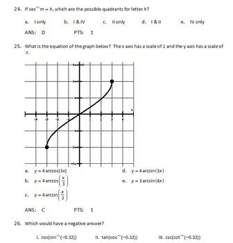 Pre Calculus Trig Inverses Test Bank Examview Tpt