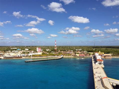 Stunning Cruise Ship View Near The Passenger Port In Cozumel Mexico