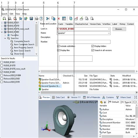 Interfaz De B Squeda De Solidworks Pdm Ayuda De Solidworks Pdm