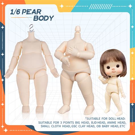 Ymy Big Pear Doll Body Small Size S Hook For Bjd Ob Joint Doll