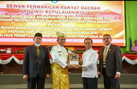 Perda Perubahan Apbd Kepri Tahun Resmi Disahkan Sebesar Rp