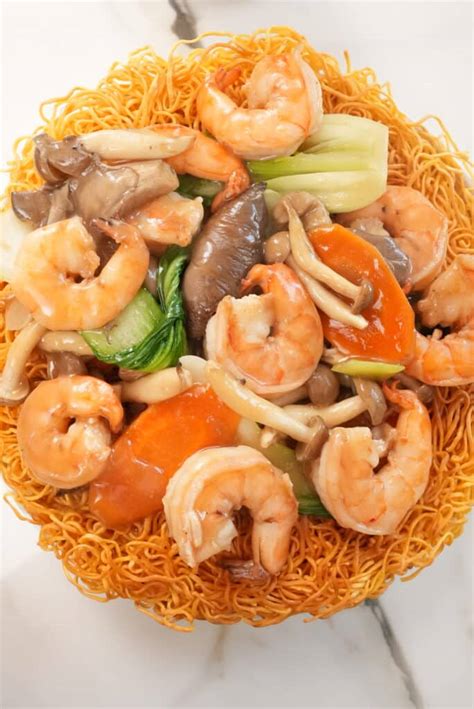 Hong Kong Style Shrimp Chow Mein Noodles CJ Eats Recipes