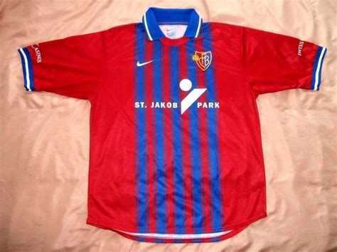 Basel 1893 Home Camisa De Futebol 1999 2000 Sponsored By St Jakob Park