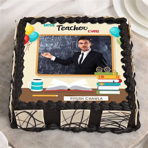 Best Teacher Ever Photo Cake