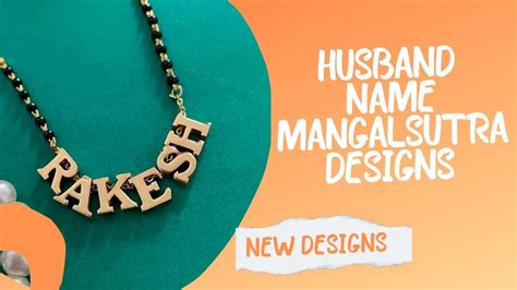 Husband Name Design Mangalsutra Locket Name Mangalsutra Designs