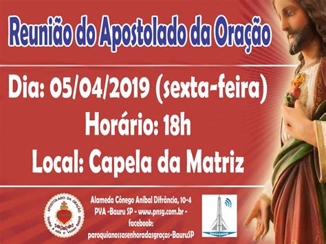 Reuni O Do Apostolado Da Ora O Par Quia Nossa Senhora Das Gra As