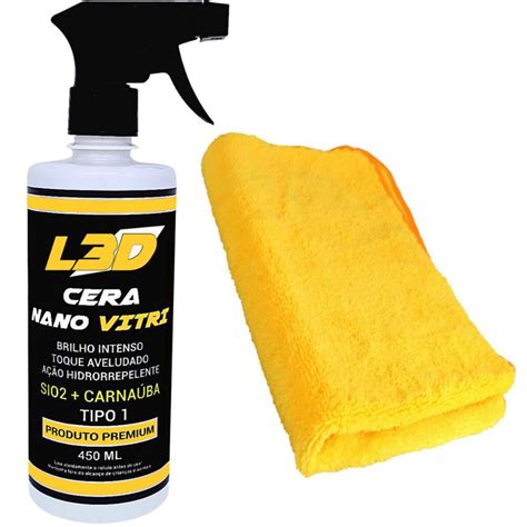 Cera Vitrificadora Automotiva Nano Vitri L3D 450ml Carnaúba Tipo1