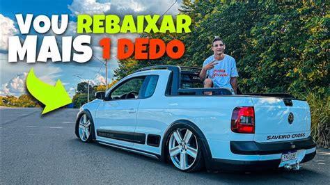 Saveiro Cross G Branca Rebaixada Na Fixa K Youtube