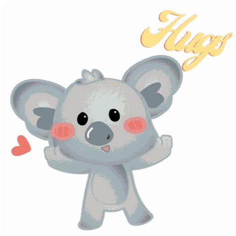 Sending Ghost Hugs Cute Koala Cartoon Love 