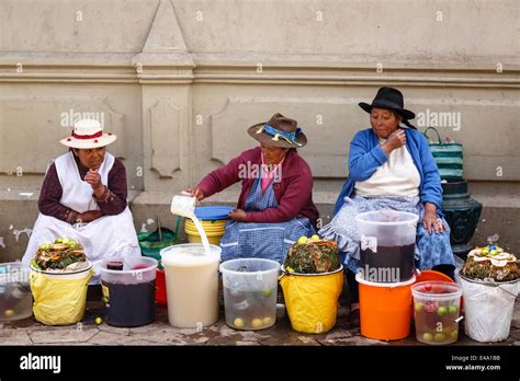 Street Food Stall At San Pedro Market Cuzco Peru South America Stock