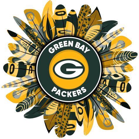 The Green Bay Packers Logo Surrounded By Feathers