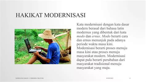 Ppt Materi Sosiologi Kelas Xii 2 Modernisasi Dan Globalisasi Ktsppptx