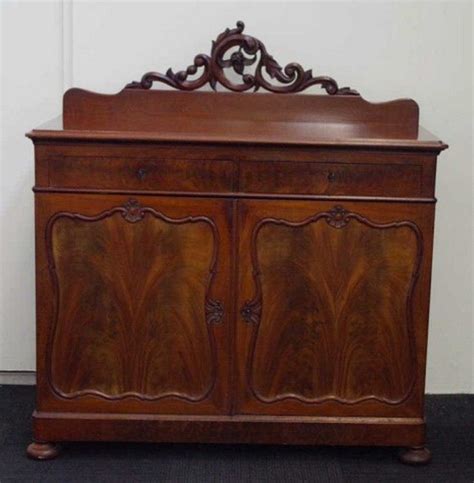 Mahogany Sideboard With Drawers Doors And Slide Out Shelves Cabinets