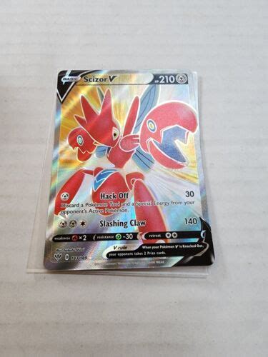 Scizor V 183 189 Darkness Ablaze Full Art Ultra Rare Pokemon Card EBay