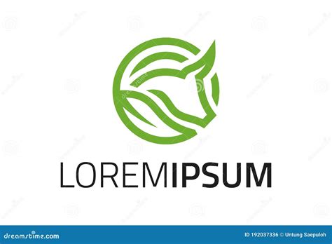 Green Circle Abstract Leaf Ox Logo Stock Vector - Illustration of horn ...