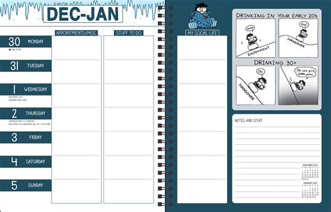 Sarah S Scribbles 12 Month 2025 Monthly Weekly Planner Calendar Book