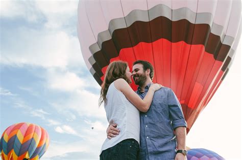 Hot Air Balloon Engagement Pictures POPSUGAR Love Sex